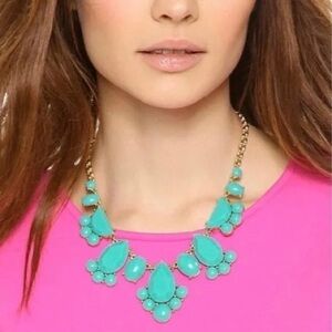 Kate Spade Turquoise Day Tripper Statement Bib Statement Necklace